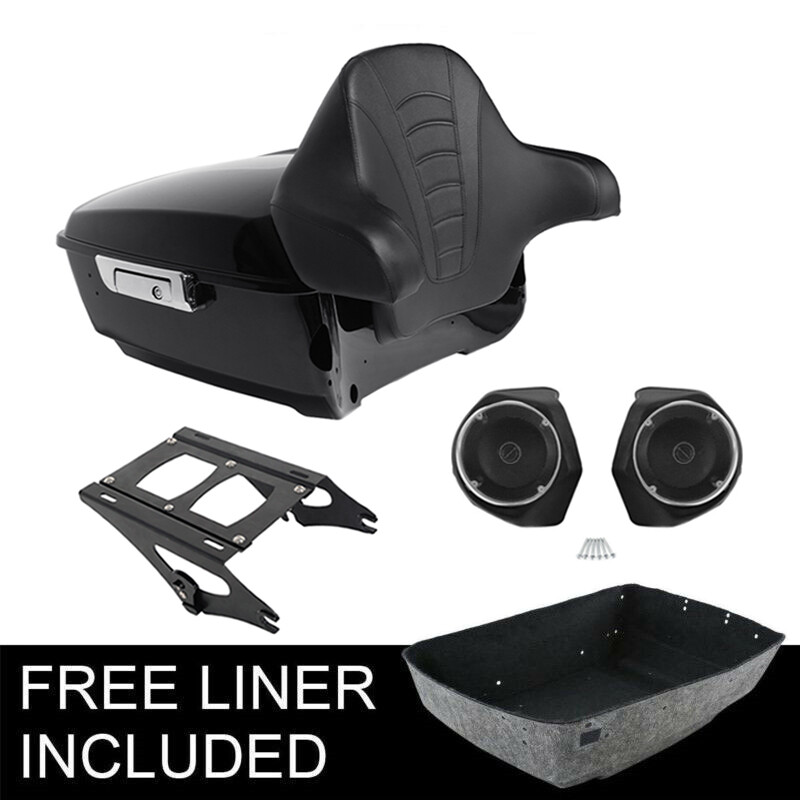 King Trunk Pad Speakers Mount Fit For Harley Road King Electra Glide 2014-2026