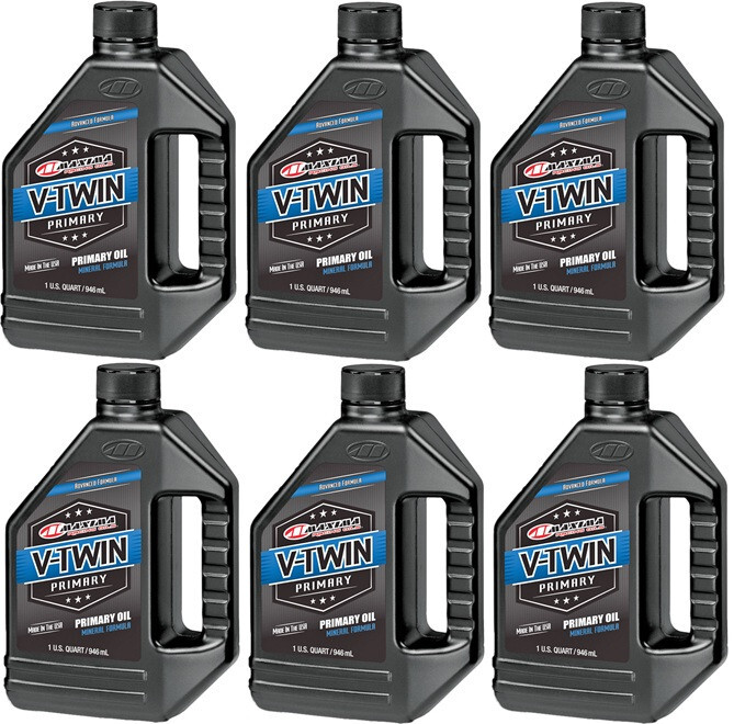 6 Quart Bottles Maxima V-Twin Mineral Primary Oil Wet Clutch Harley Davidson