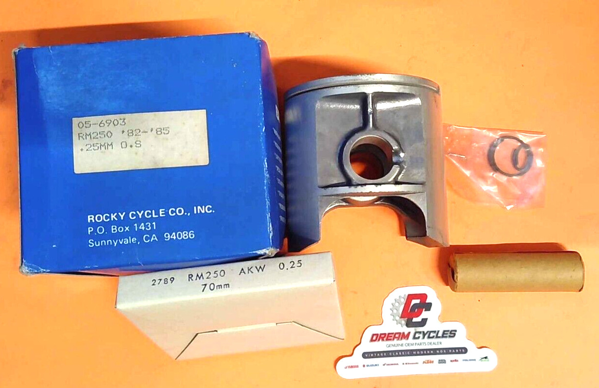 NOS SUZUKI RM250 82-85 PISTON KIT 25MM OVER COMPLETE MADE IN JAPAN 05-6903 NEW