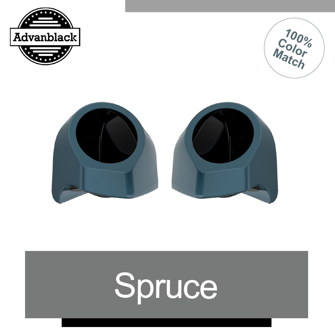 Advanblack Spruce 6.5 inches Speaker Pods Fits Harley King Tour Pack