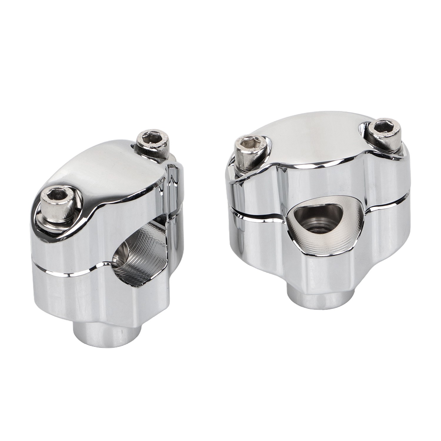 1.65″ Tall Handlebar Risers Clamp For Harley 1″ Bar Night Train Softail Fat Boy