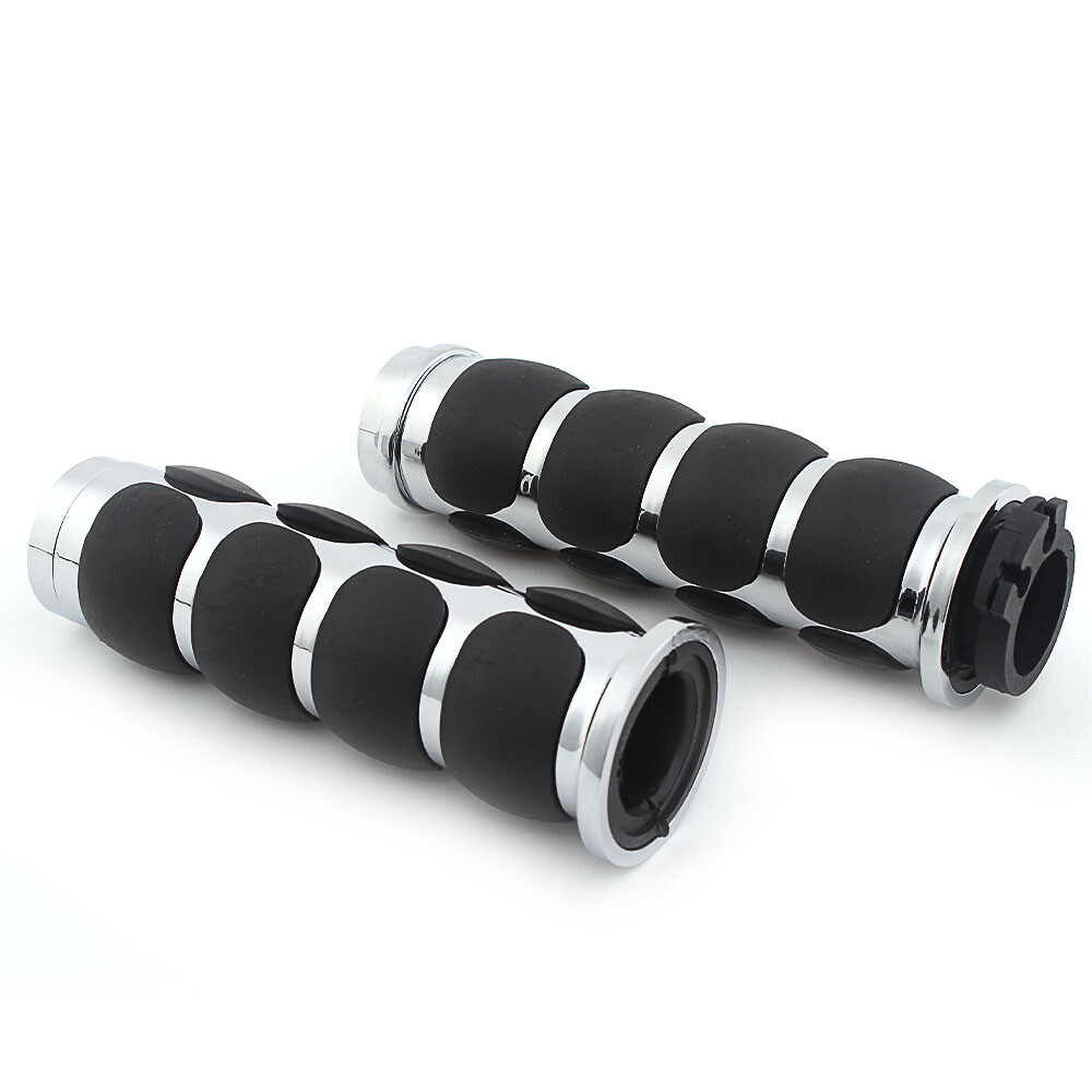 Motorcycle 1″ Handlebar Hand Grips w/Throttle Fit for Harley Touring Road Glide