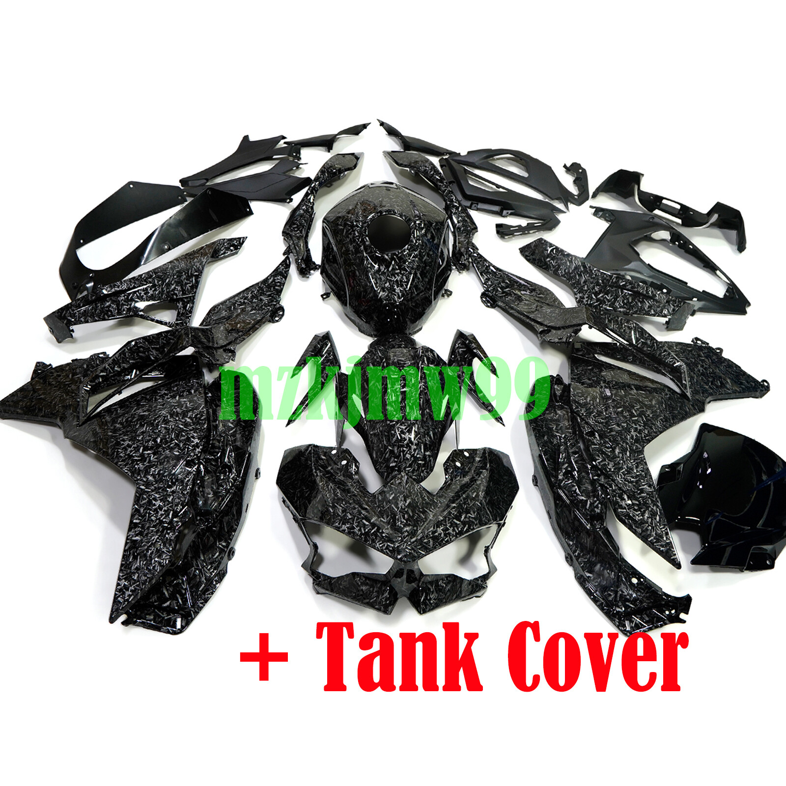 Black Forged Carbon Fiber Fairing Kit For Kawasaki 2024 2025 NINJA 500