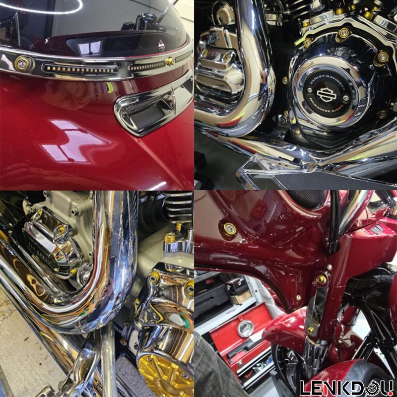 Head Cap Engine Bolt Covers Kit For Harley M8 Twin Cam EVO Sportster Touring