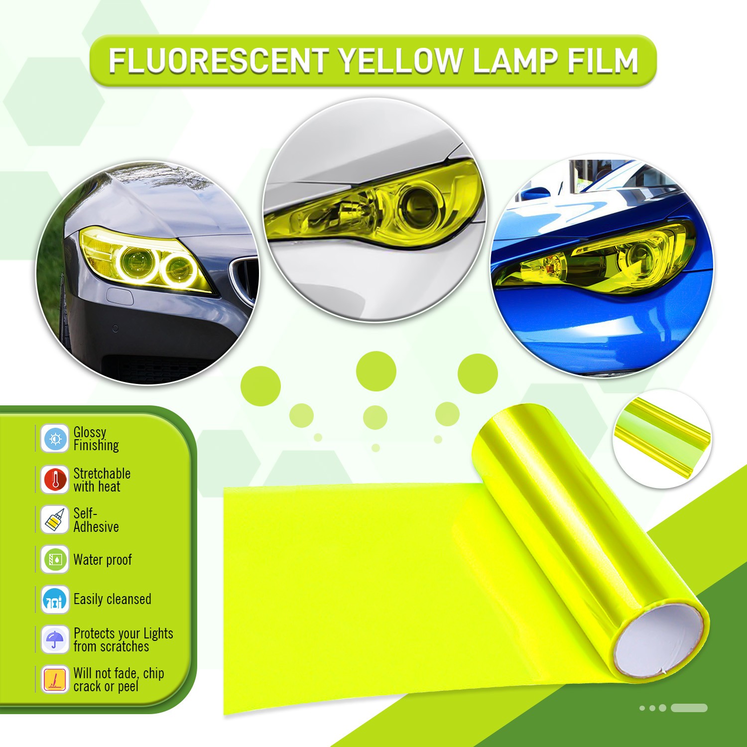 Durable Light Tint Film Motorcycle Accessories Protection and Easy Installation