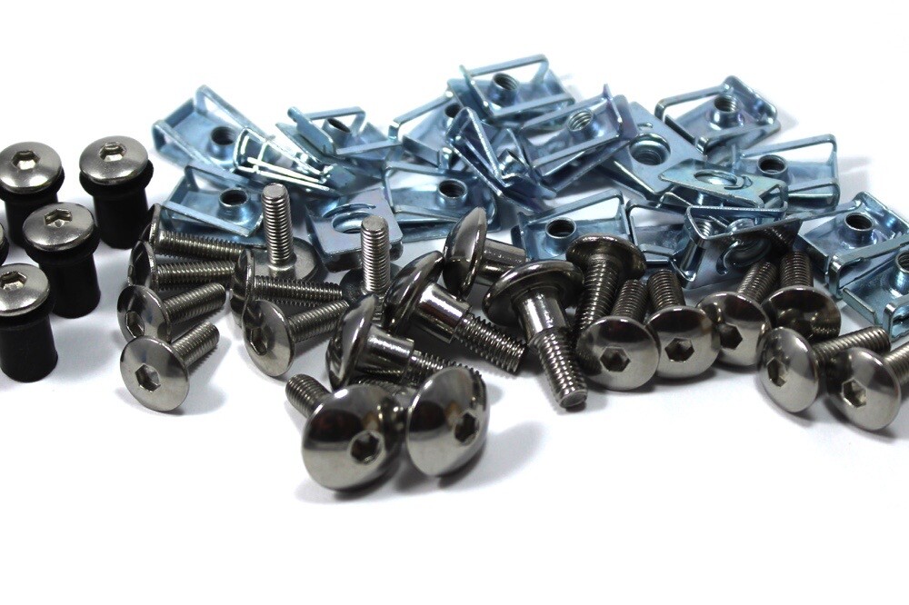 Yamaha Thundercat Full Stainless Fairing & Screen Bolt Clips Screws YZF 600R
