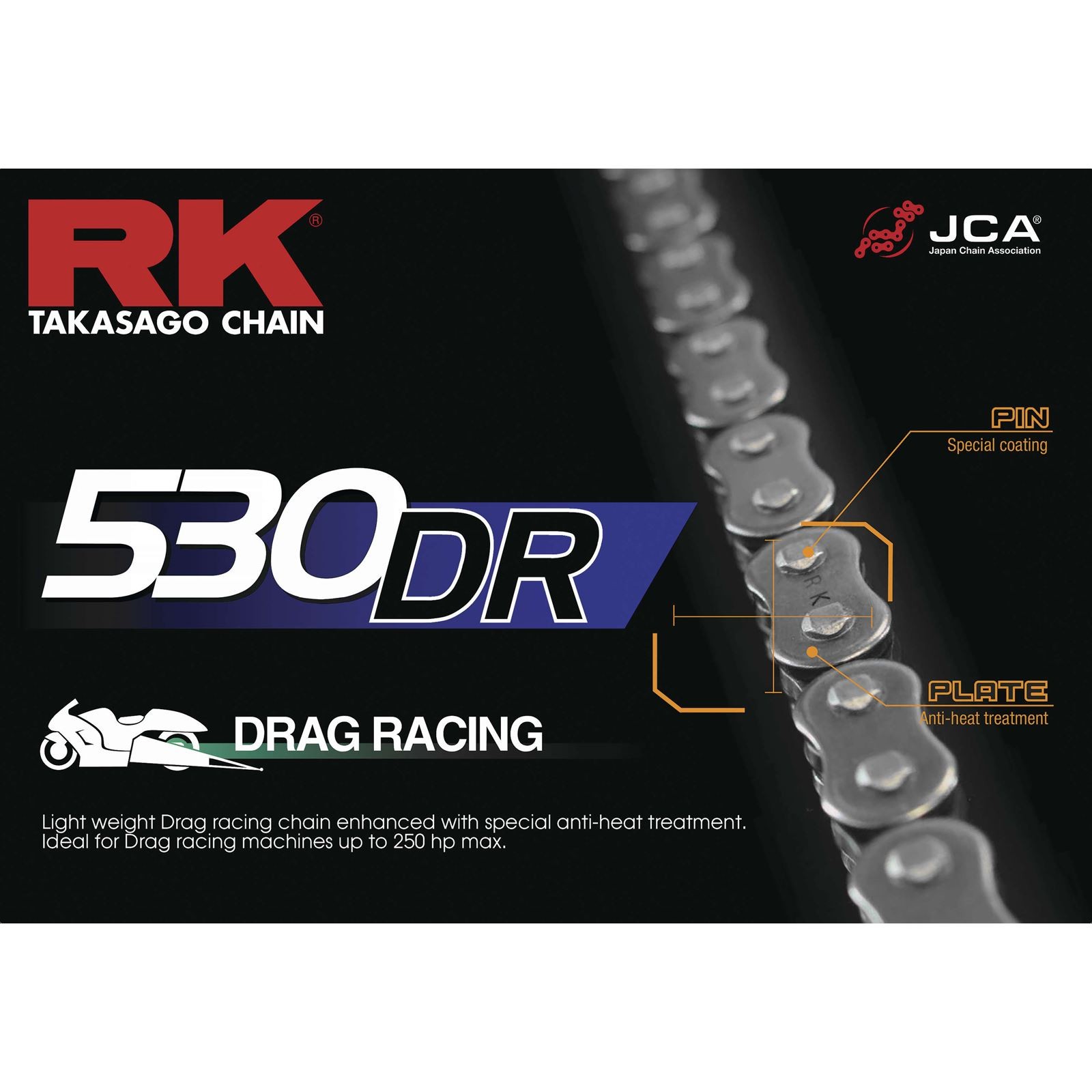 RK Excel 530 DR – Drag Racing Chain – 150 Links 530DR-150