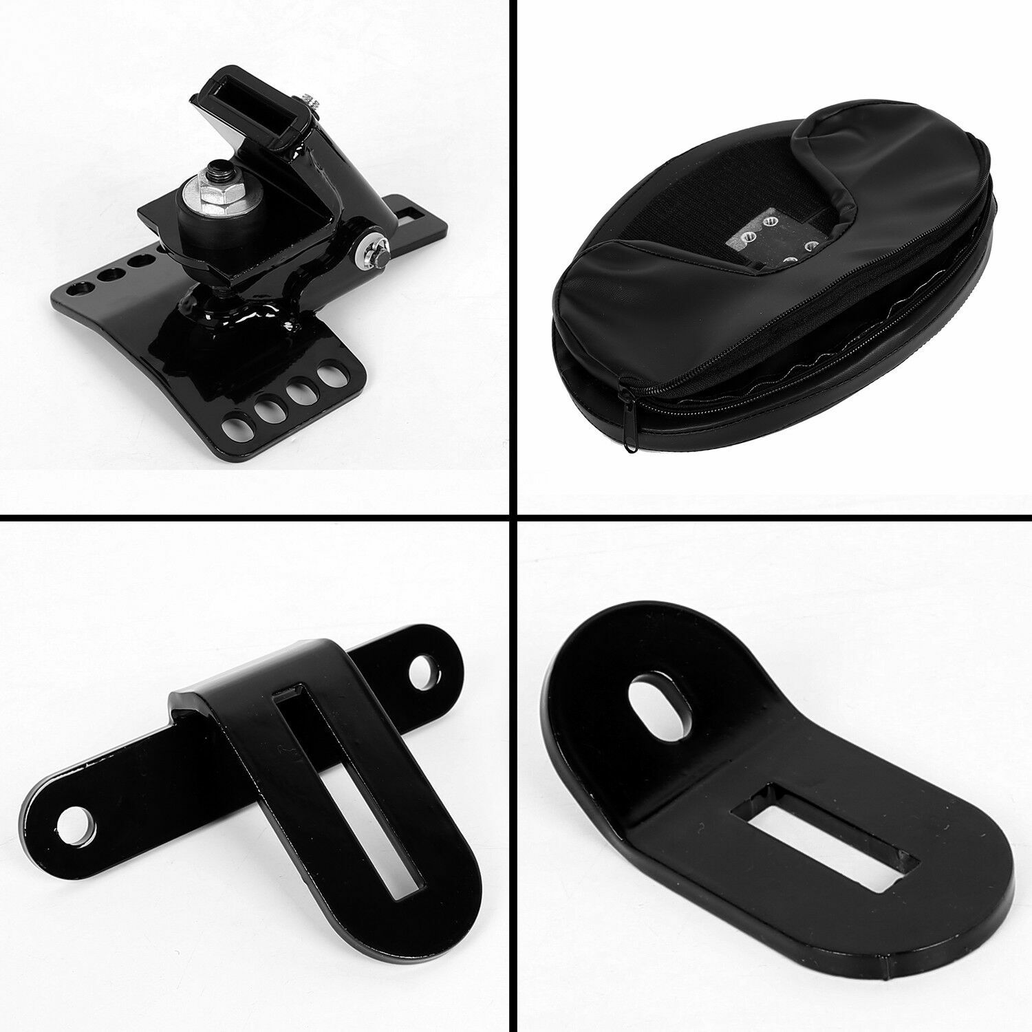 Plug-in Driver Rider Backrest Pad For Harley CVO Touring Road King Glide 97-23