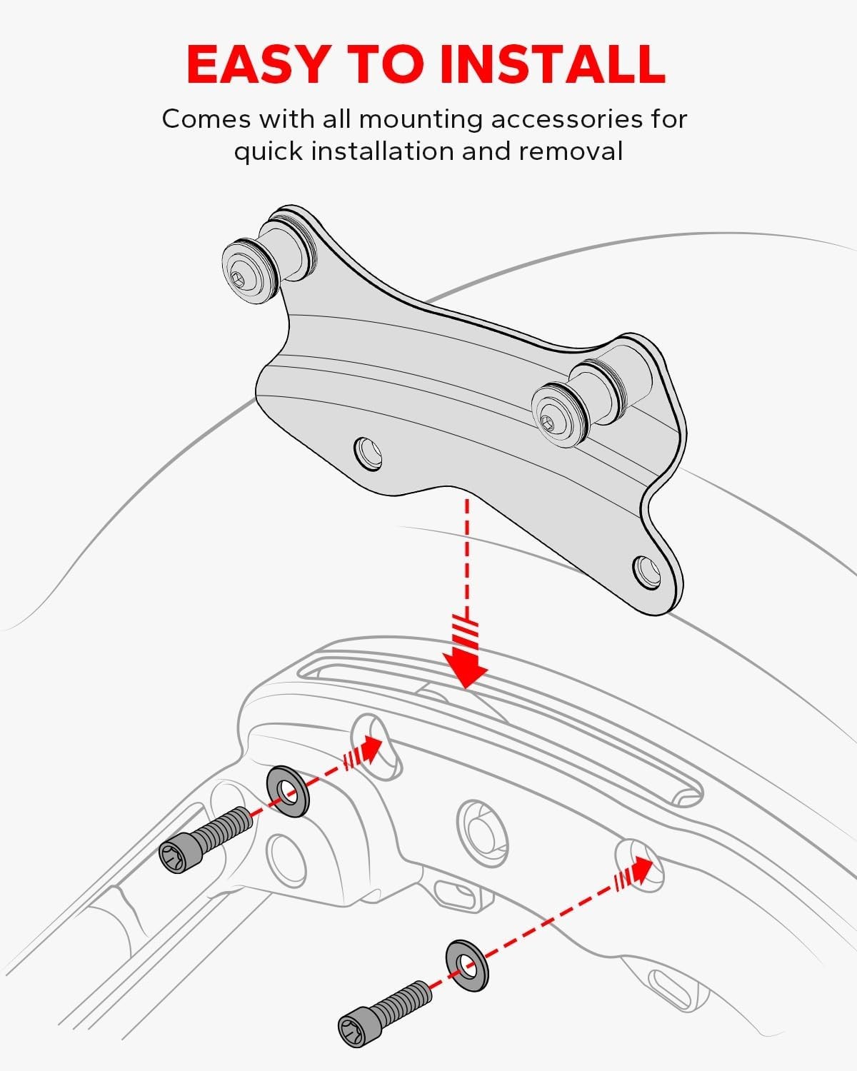 Versatile Docking Hardware for Harley Davidson Touring Motorcycles 2014-2024