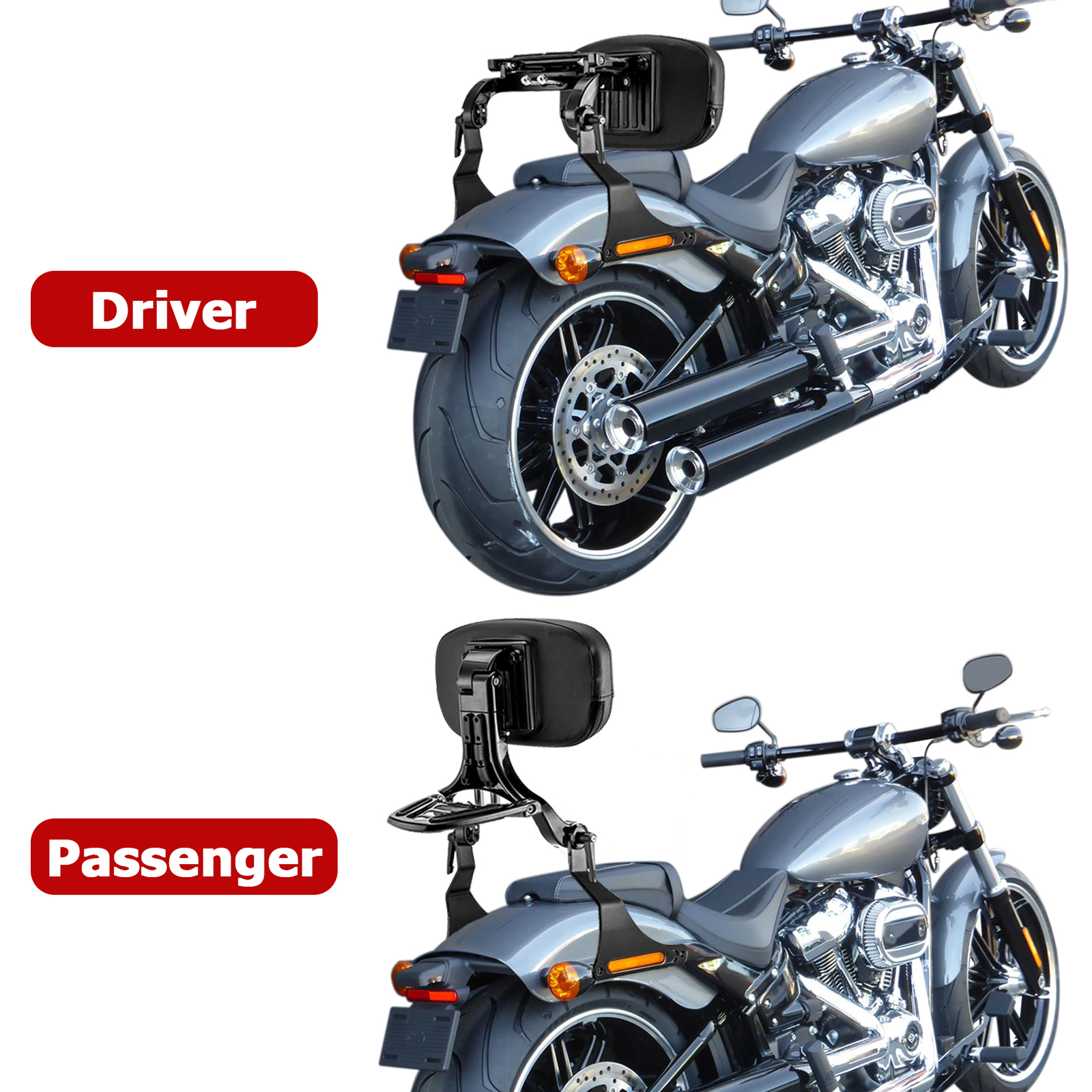 MOFUN Multi-Purpose Backrest Sissy Bar For Harley Fat Boy Breakout FXBRS 2018-UP
