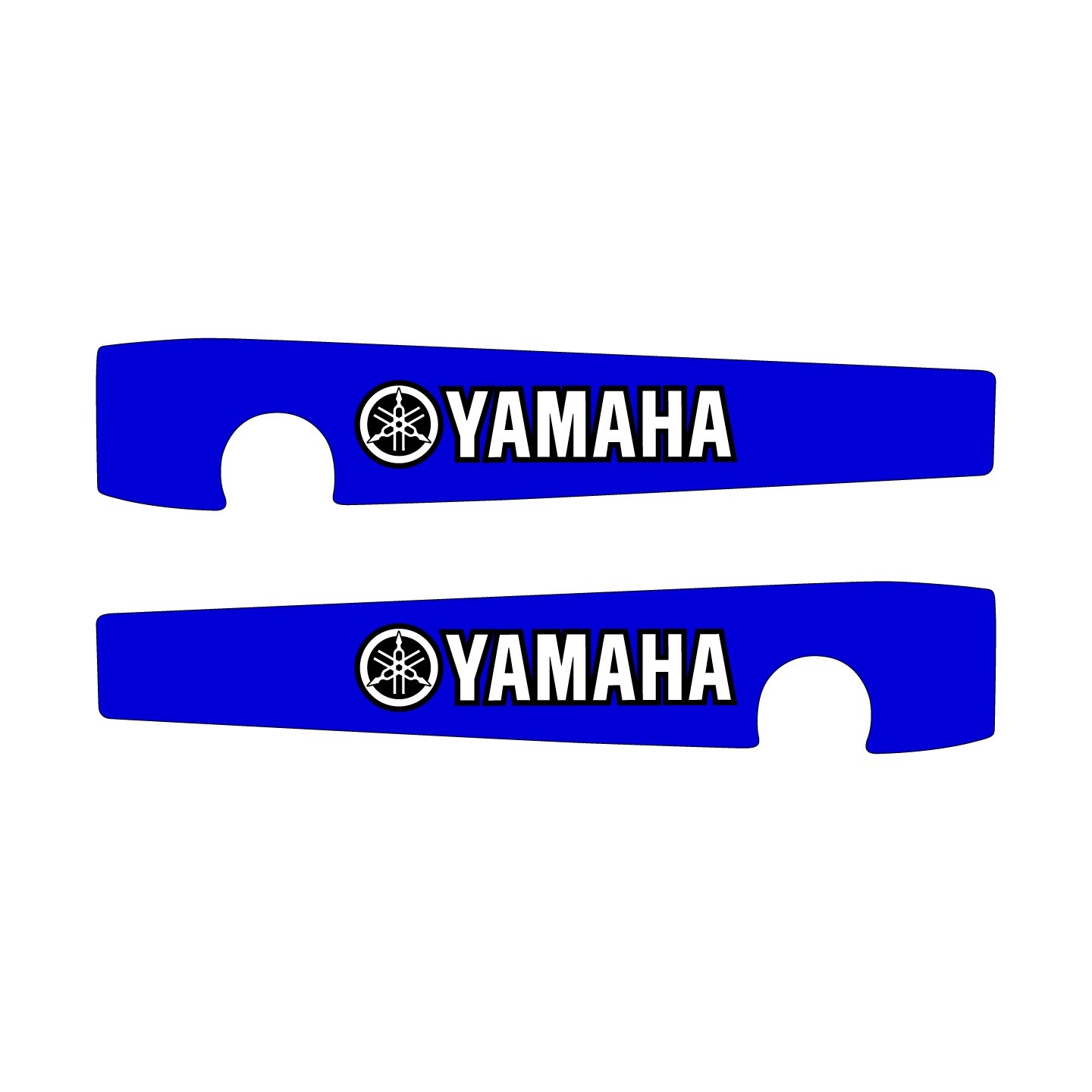 Yamaha YZ125 YZ250 2022-2026 Swing arm decals on blue background