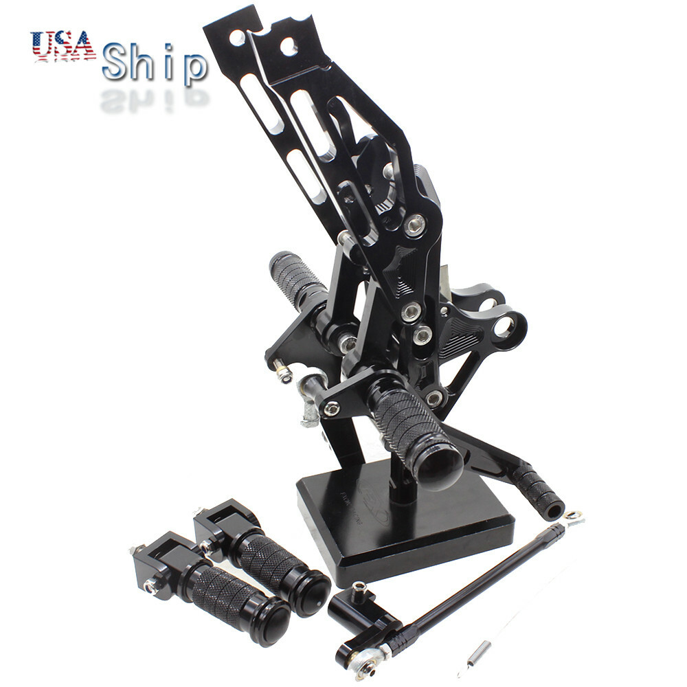 CNC Racing For Honda GROM MSX125 2012-2015 2014 Adjust Footpegs Rearset Black