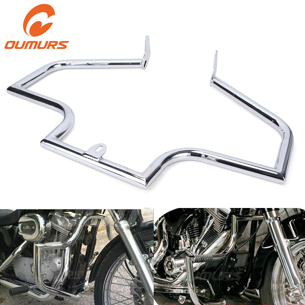 Chrome Front Crash Bar Engine Guard For Harley Heritage Softail Springer FLSTFI