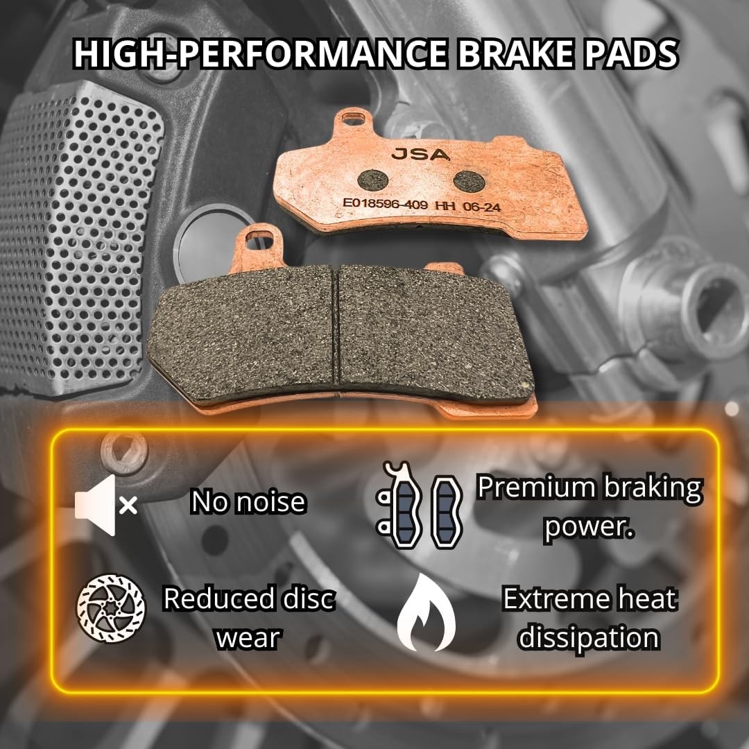 JSA Copper-Plate Brake Pads Set JSA 409, (Harley Davidson FLHR Road King F/R HH)