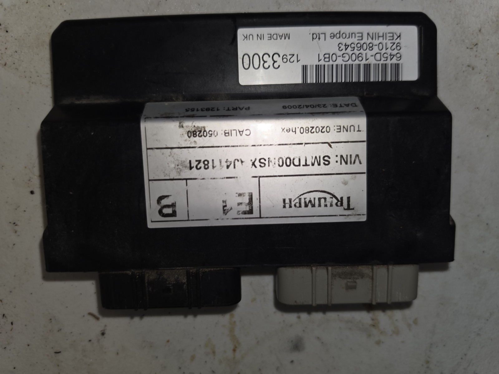 Triumph Daytona 675 2010 Ecu + Instrument Cluster (Parts Only) See Description