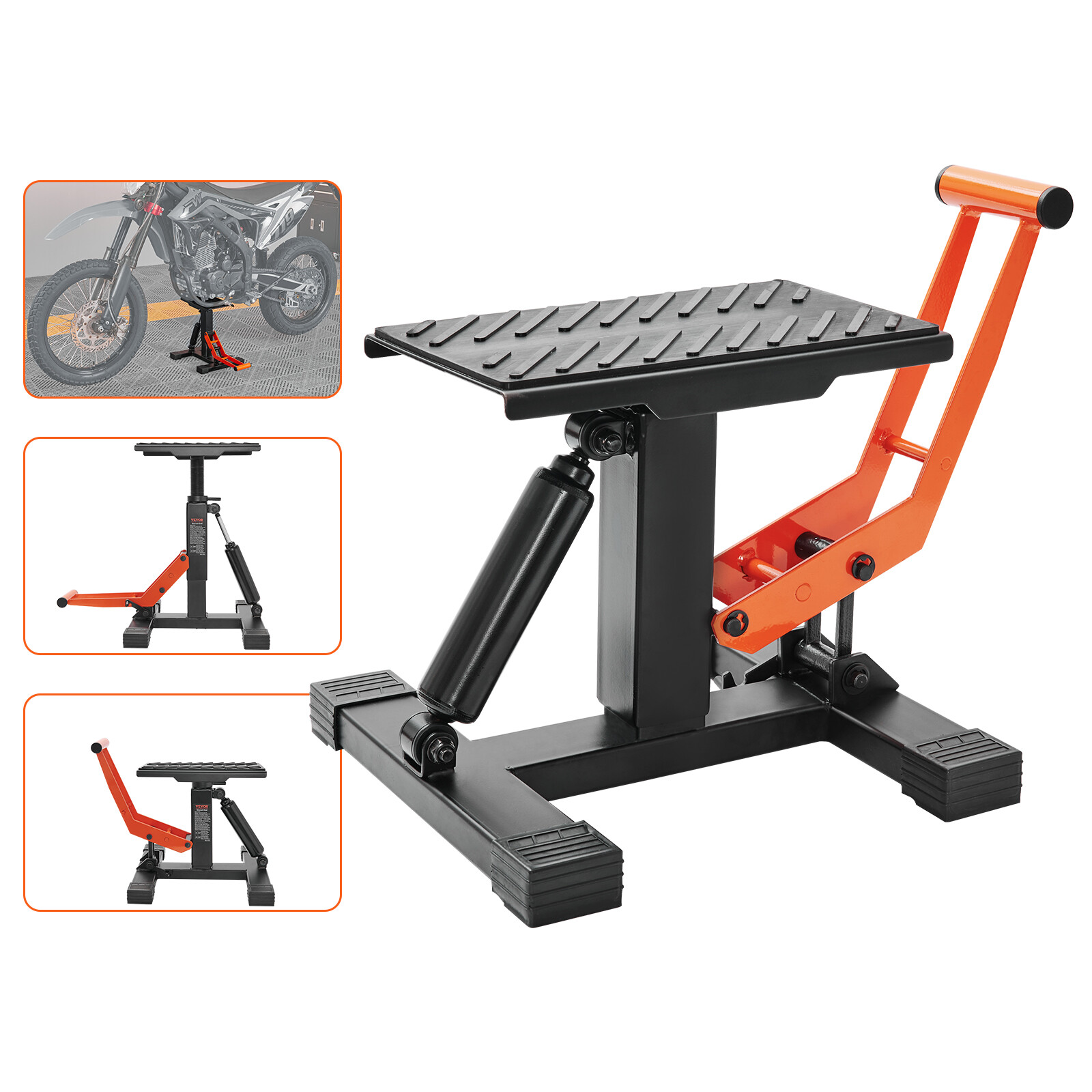 VEVOR Dirt Bike Lift Stand 440 LBS Adjustable Hydraulic Lift Jack for Dirt Bike