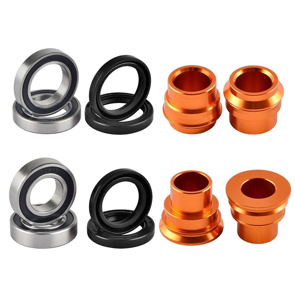 Front Rear Wheel Spacers Bearings For KTM 125 250-500 XC-W/EXC/EXC-F 2017-2023