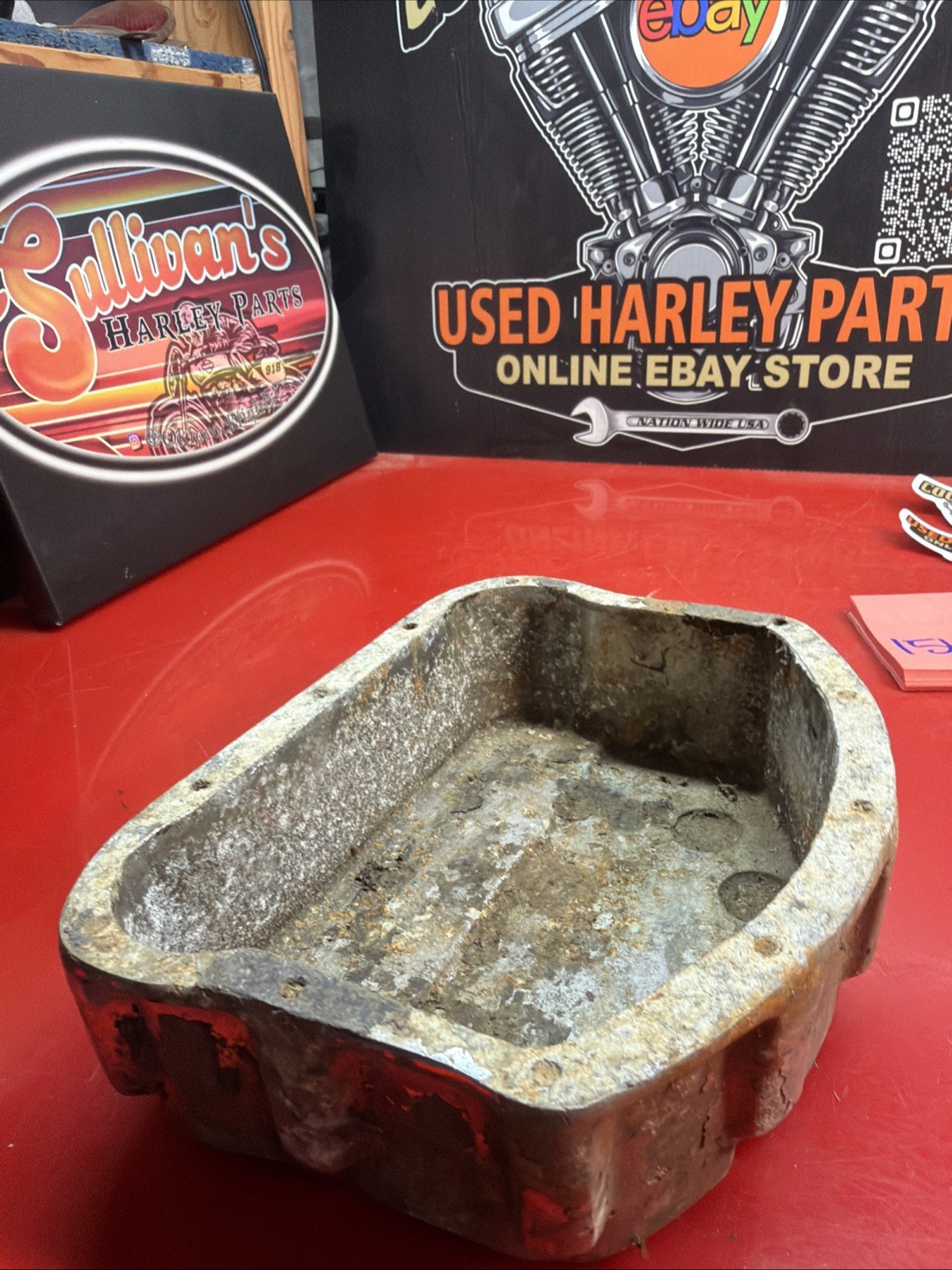 Harley Panhead Cast Aluminum Rocker Box Chopper ONE SINGLE BLEM CORROSION ART