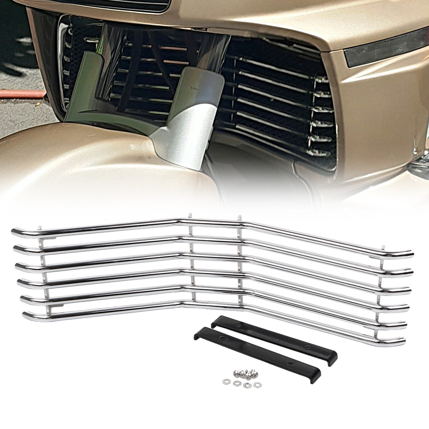 Chrome Tube/Tubular Radiator Grille For Honda Goldwing 1500 GL1500SE 1988-2000