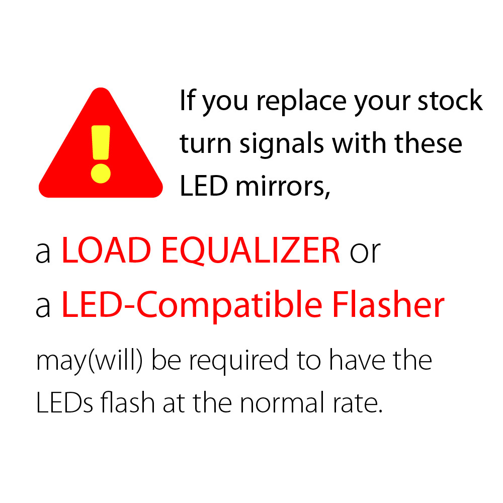 Mirror Pair Axe LED Marker Indicators Running Convex Lens Black 5/16″ for Harley