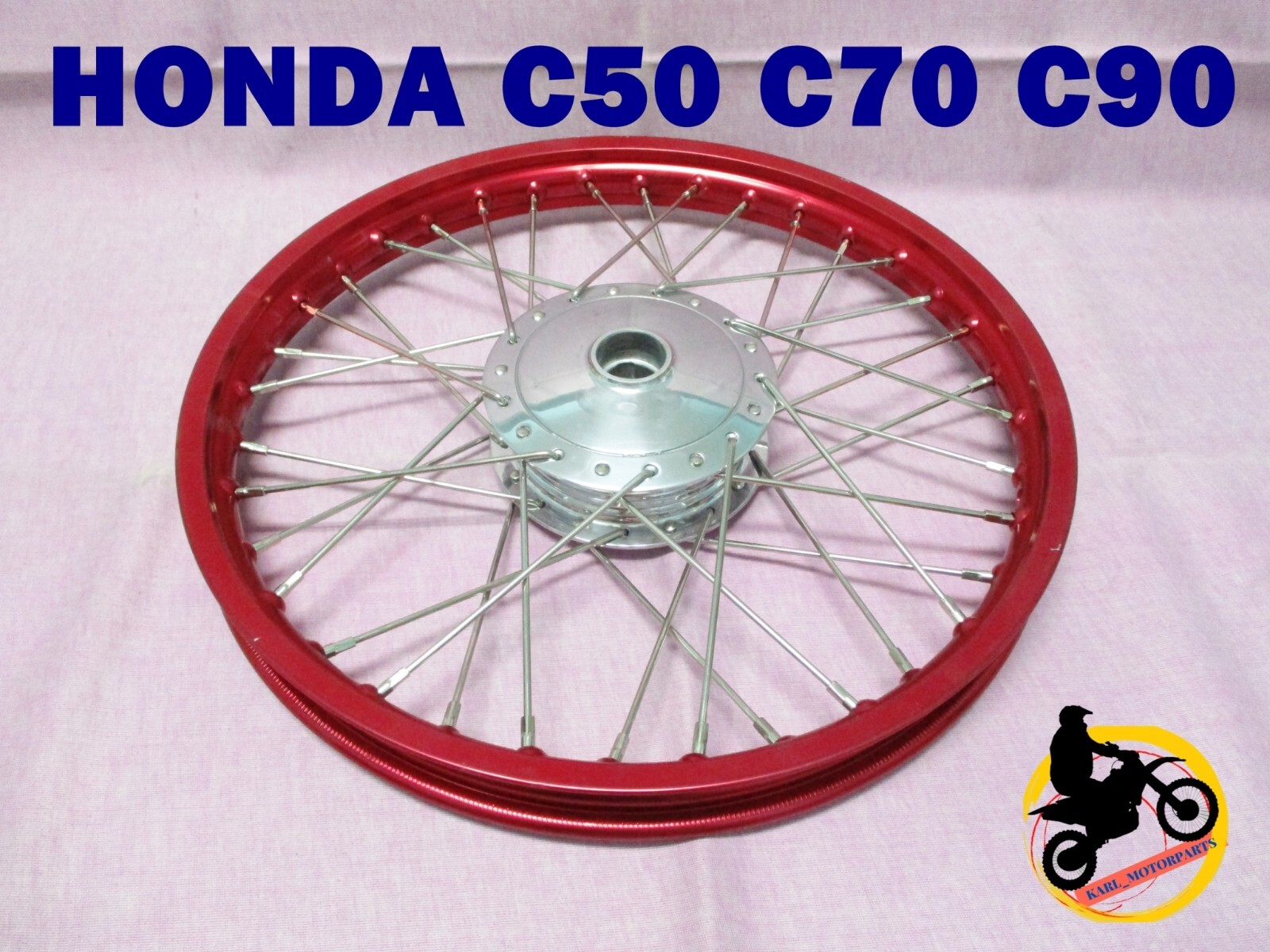 HONDA C50 C70 C90 Front Aluminium & Hub + Stainless Spoke Set *nan6132*