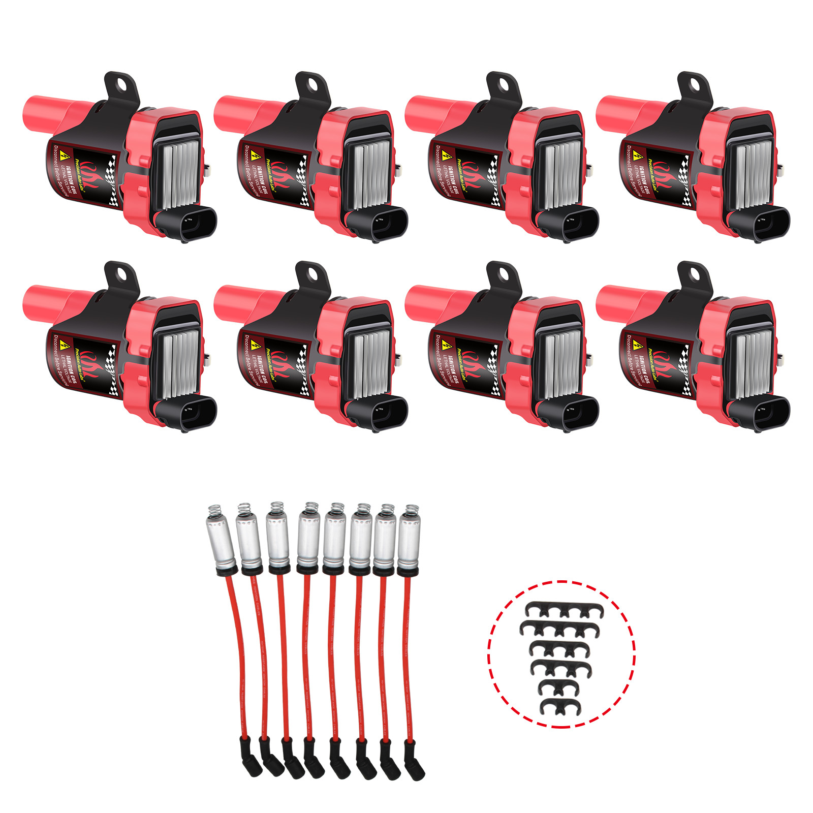 High Performance 8Pack Ignition Coil w/ Wire For Chevy Tahoe GMC 4.8/5.3L UF262