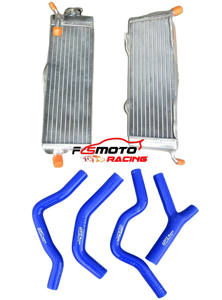 Aluminum Radiator +BLUE Hose For HONDA CR500 CR500R CR 500R 1985-1988 1986 1987