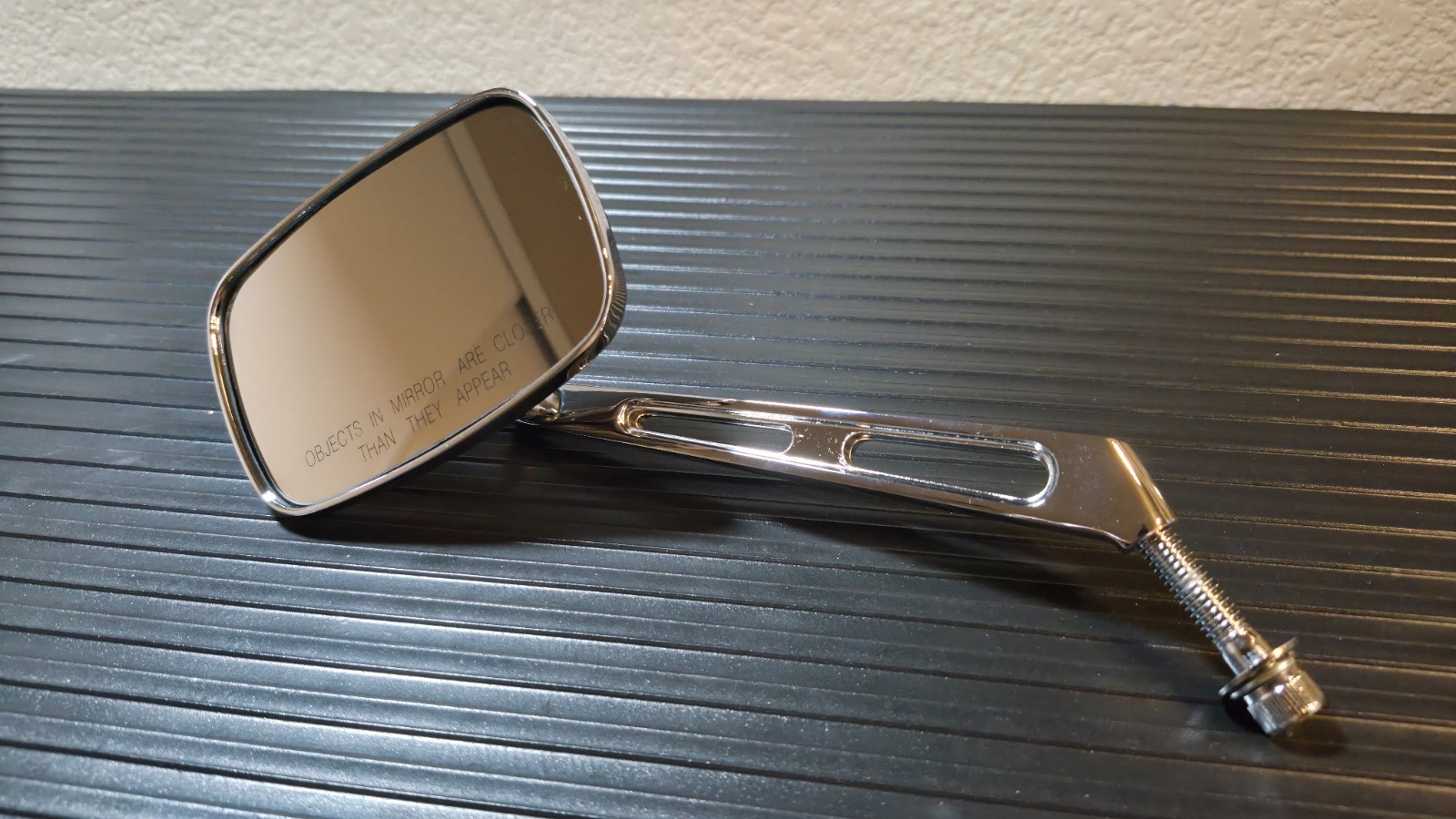 Drag Specialties Convex Rectangular Mirrors with Airstem for Harley Davidson