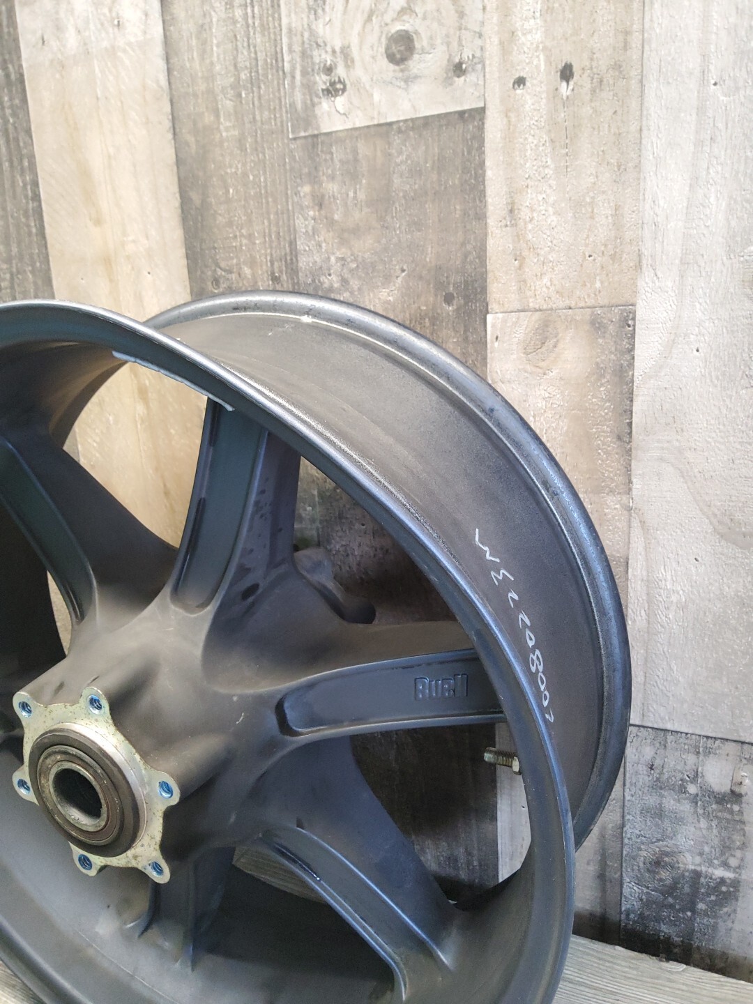 2008 08 08-10 Buell 1125R Rear Back Wheel Rim 17×5.50 Bent