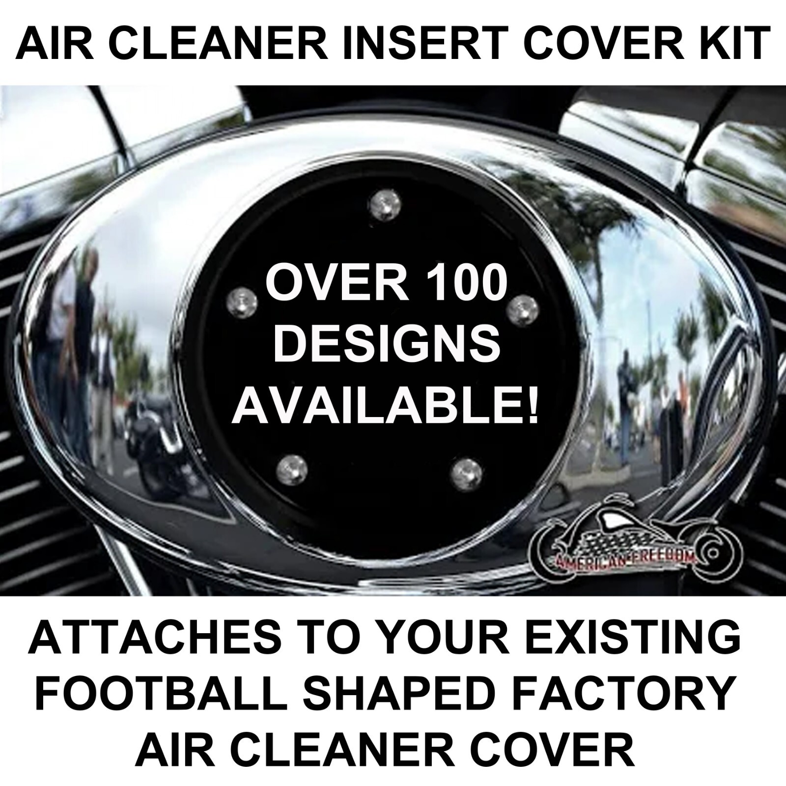 Harley Davidson ALUMINUM Twin Cam Air Cleaner Insert Cover Death Kiss