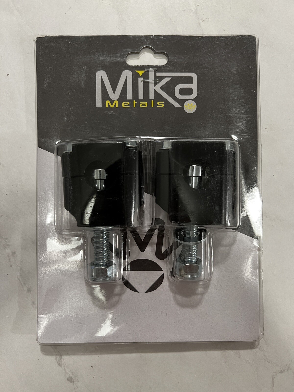 Mika Metals Rubber Mounted Handlebar Clamps 7/8″ Black