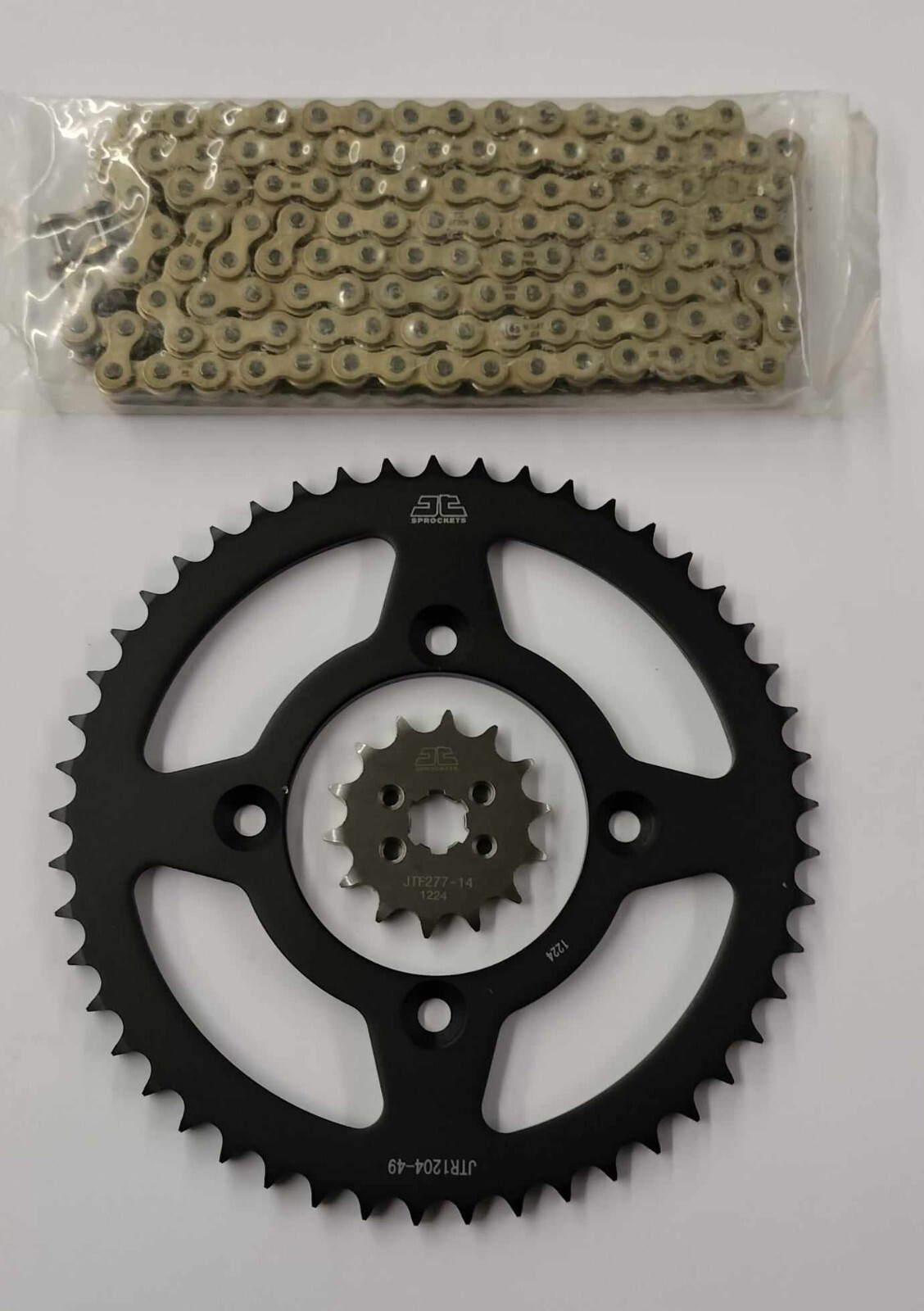 15-24 HONDA CRF125FB big wheel NEW JT SPROCKET 14 (+1)/49 & GOLD CHAIN KIT