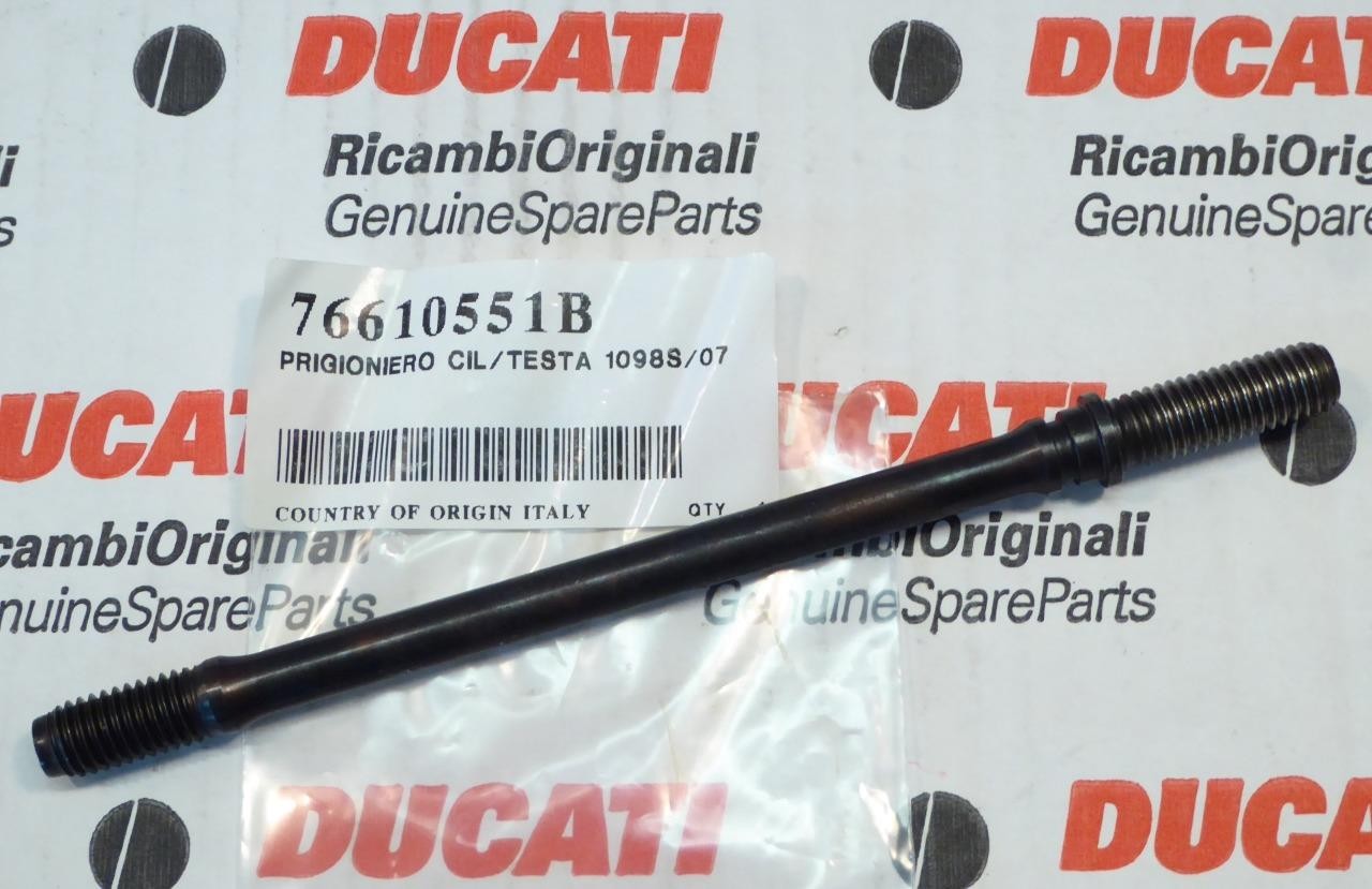 2019-2026 Ducati cylinder to head stud 107mm 76610552B = 76610553B = 76610551B
