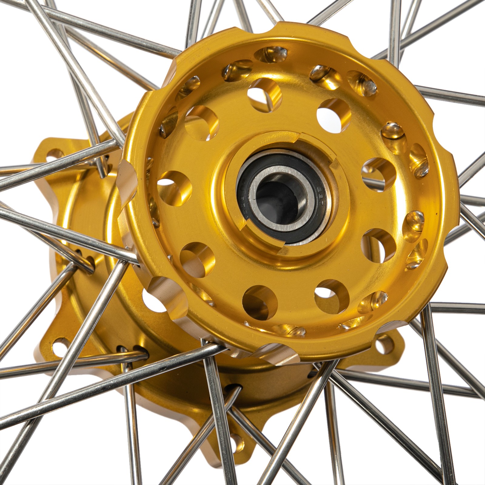 For Suzuki DR650SE 1996-2024 Supermoto 17″x3.5″/4.25″ Wheels Gold Cush Drive Set