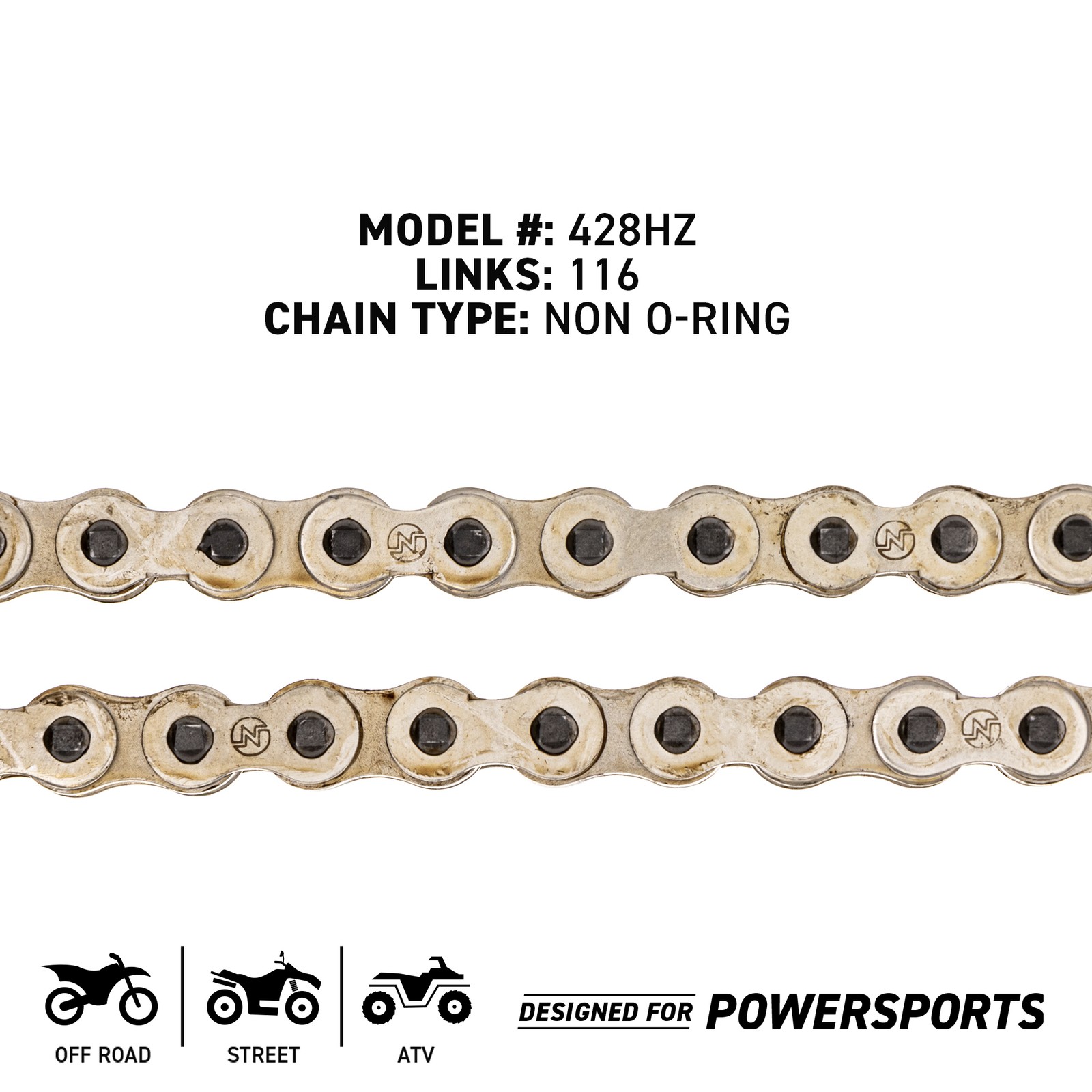 NICHE 428 Drive Chain 116 Links Standard Non O-Ring with Connecting Master Link