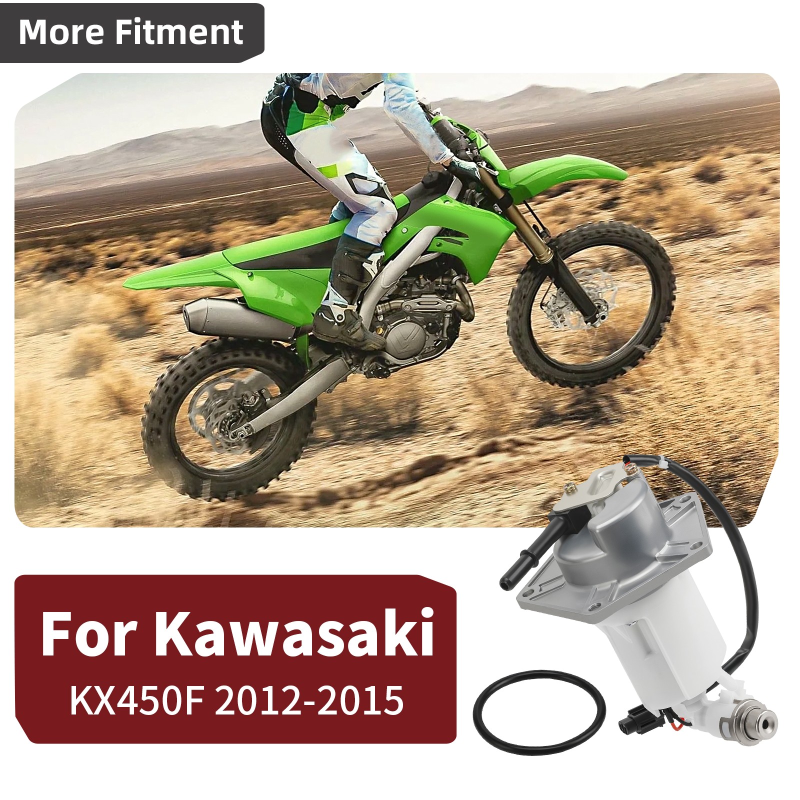 Fuel Pump Assembly For Kawasaki KX450F 2012-2015 2013 2014 49040-0711 w/ Gasket