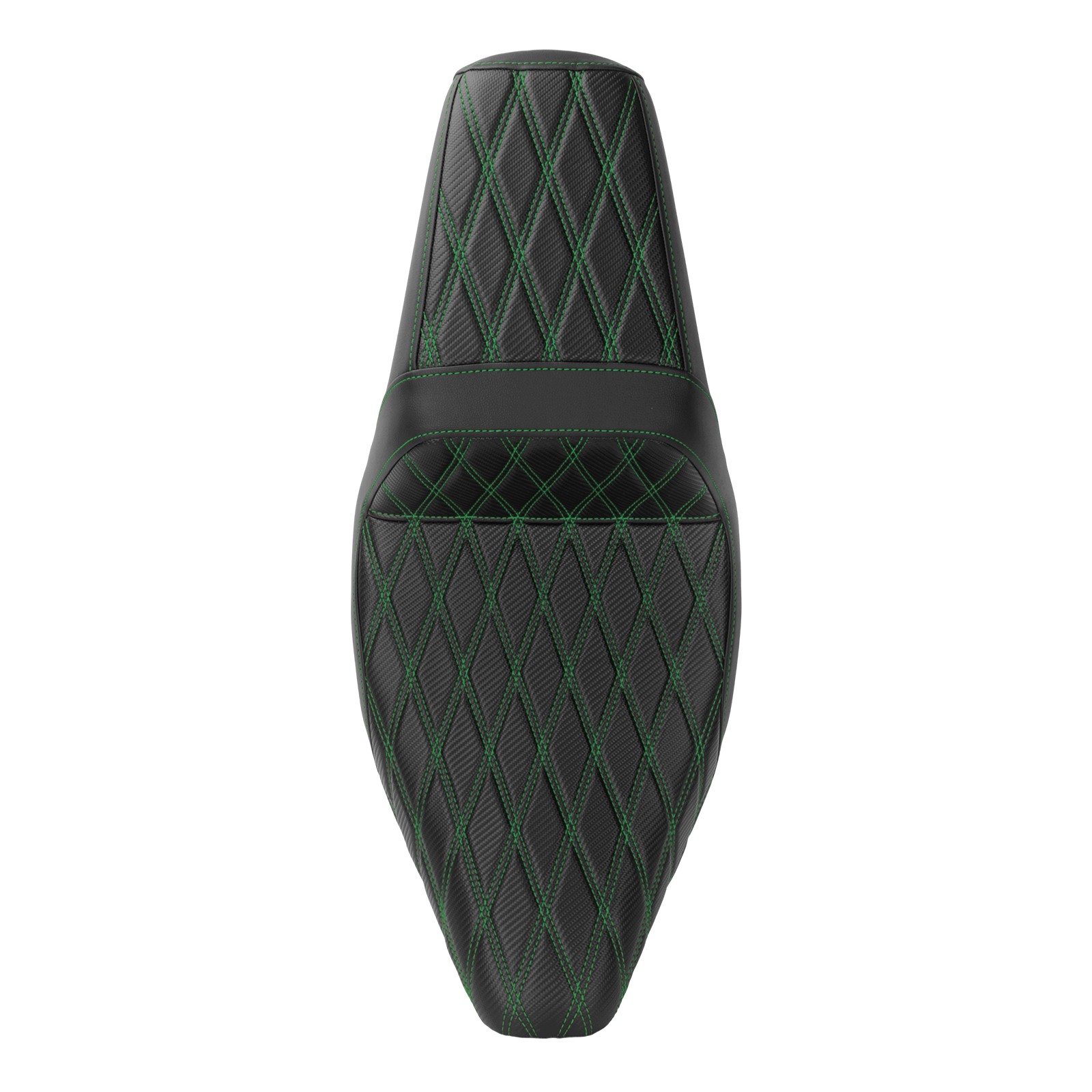 Black Motorcycle Seat Green Lattice For Harley Touring 24 up Street Road Glide