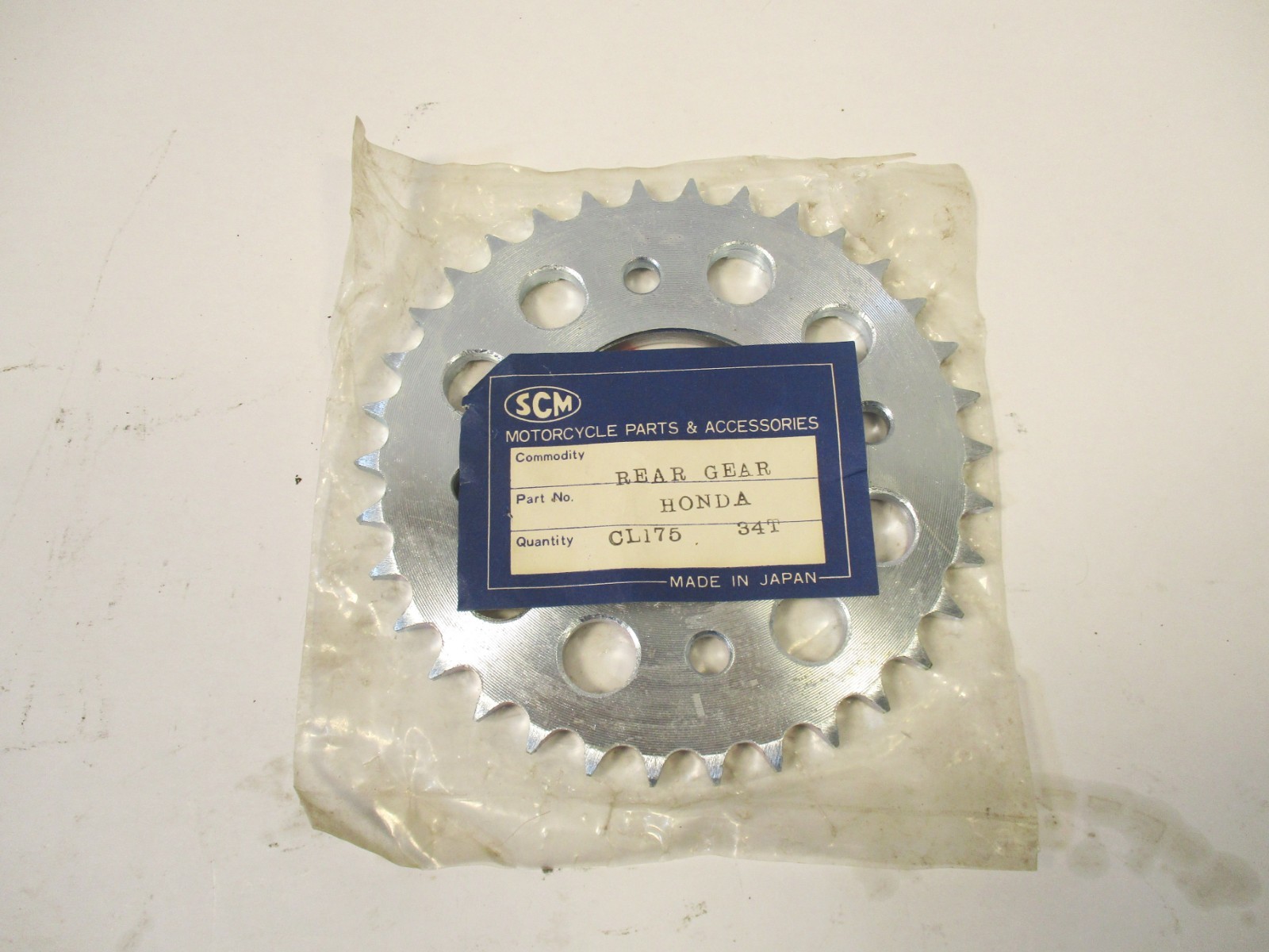 SCM HONDA CL175 SCRAMBLER REAR SPROCKET 34 TOOTH SCM-RS kc