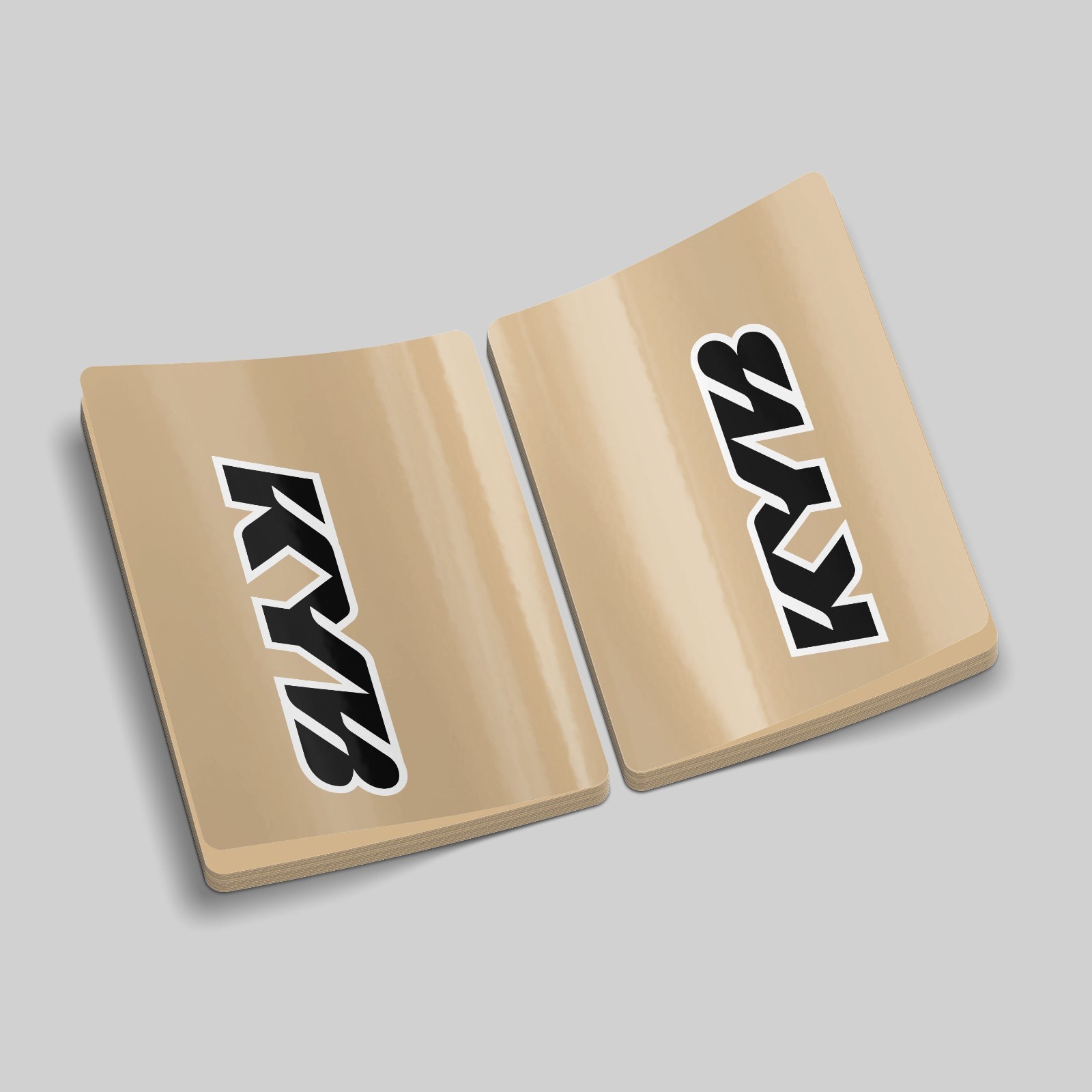 KYB Fork Stickers Decal Shock Suspension Decals Set (Black)(9×6)