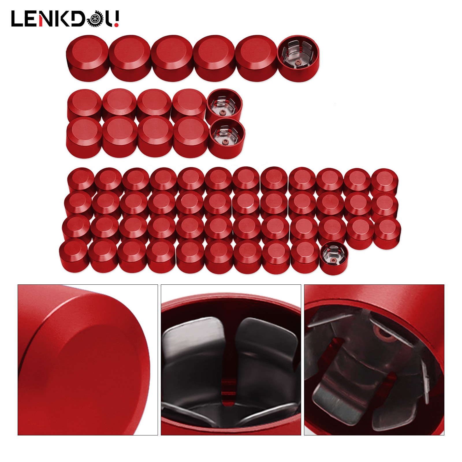 62X Engine Bolt Caps Cover Red For Harley Touring Road King Street Glide 17-2026