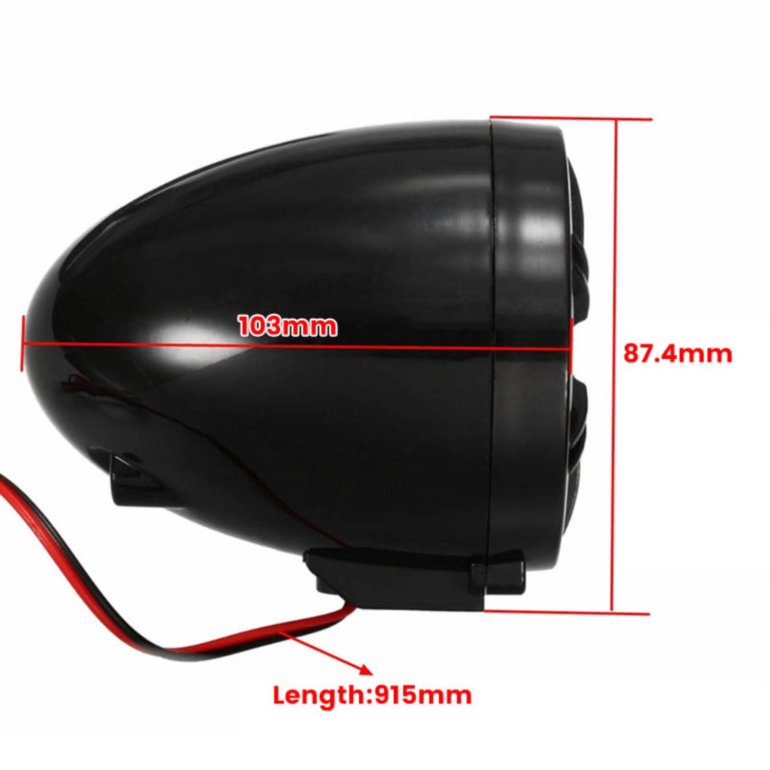 Motorcycle Speakers Audio Bluetooth Kit 4 Wheeler Stereo ATV AUX System FM Radio