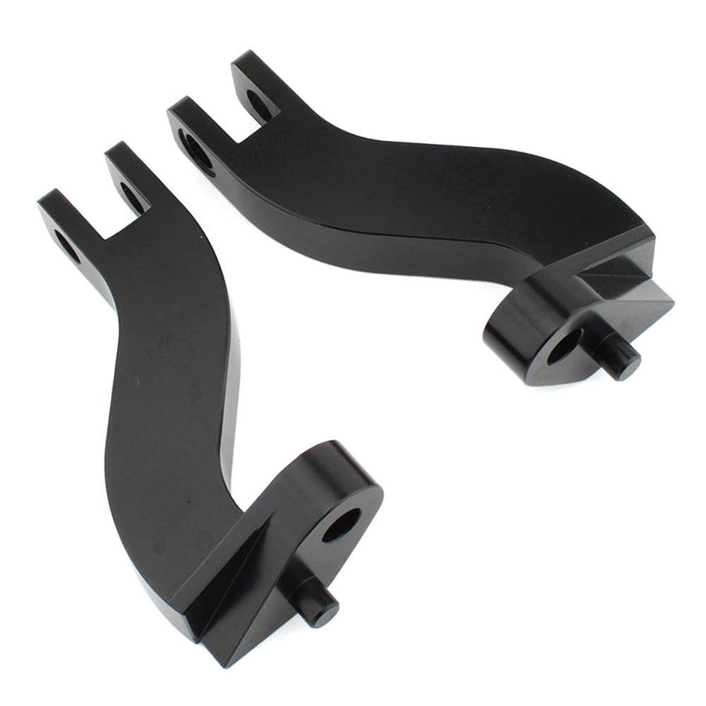 Black Passenger Rear Foot Peg Mount Bracket For Harley Davidson Touring 1993-23