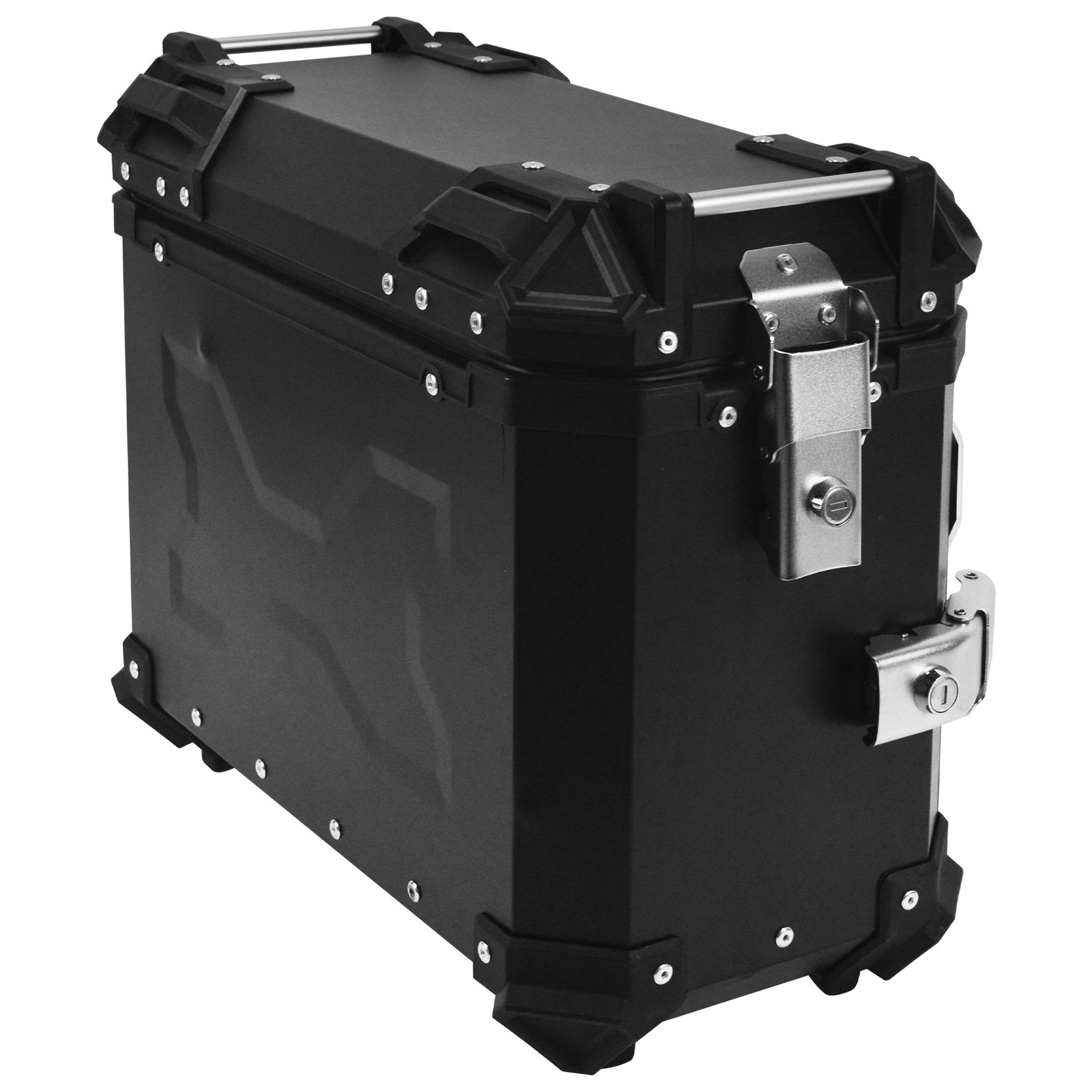 38L Tour Hard Side Saddlebag Trunk Box Motorcycle Panniers Side Case X Black