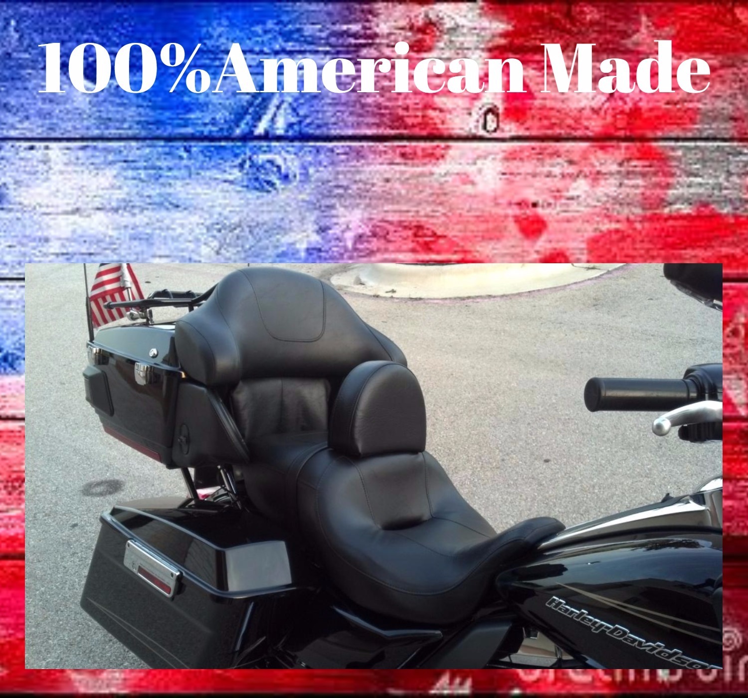MADE IN THE USA Harley Davidson Driver Backrest Electra Glide, Ultra,Tri