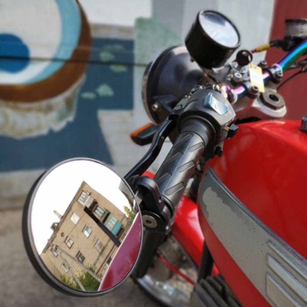 7/8″ 22mm Motorcycle Rear View Black Handle Bar End Side Rearview Mirrors L&R