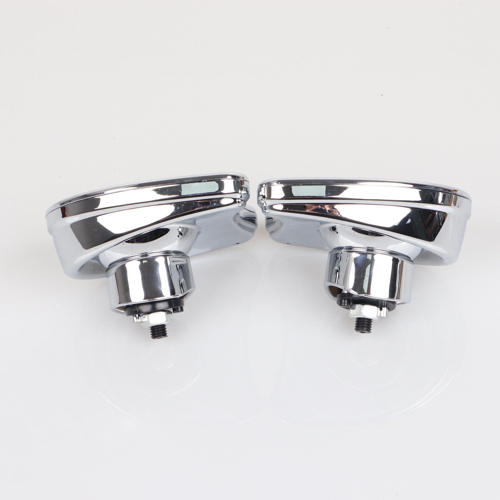 Chrome Fairing Mount Mirrors W/ Blind Spot Mirror For Harley Street Glide 96-13