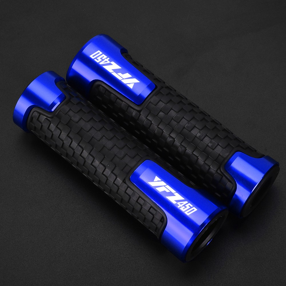 Blue For Yamaha YFZ450 YFZ450R YFZ450X YFZ CNC Grips Handle Handlebar 7/8″ 22mm