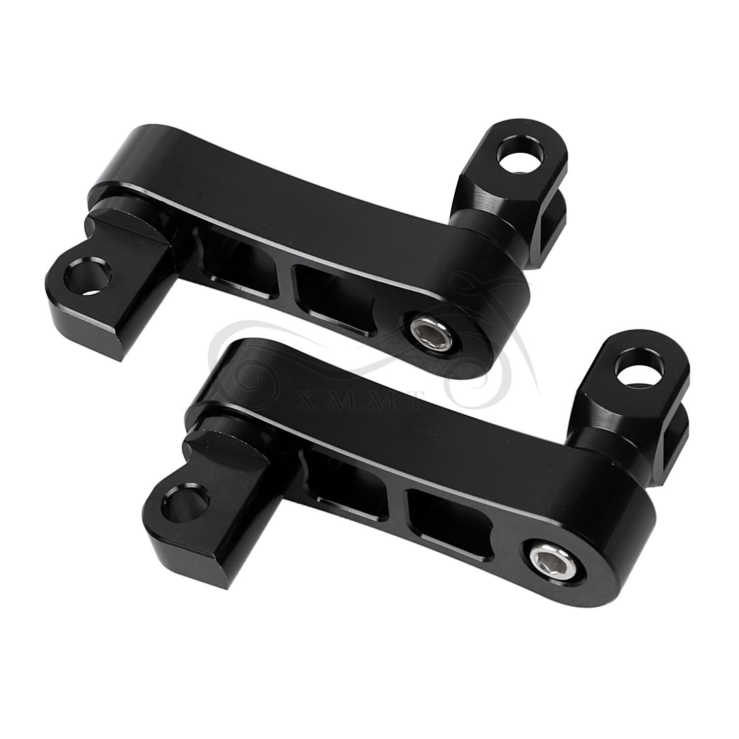Black Male Mount Foot Peg Extensions For Harley Softail FXSTC Street Glide FLHX
