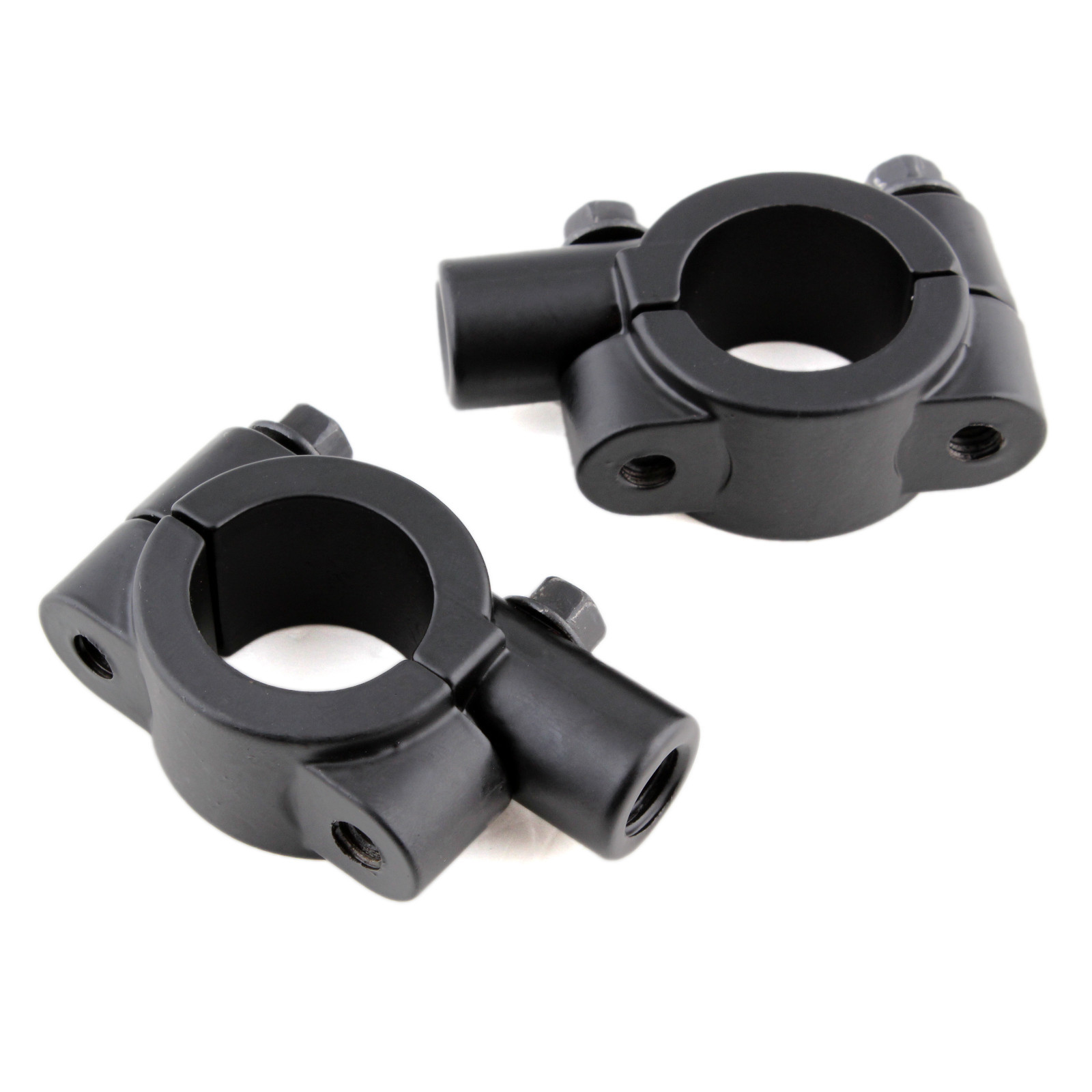 2X 8MM MIRRORS CLAMP ON MOUNT ADAPTER FITS 7/8″ HANDLEBAR SPORTS BIKES MINI BIKE