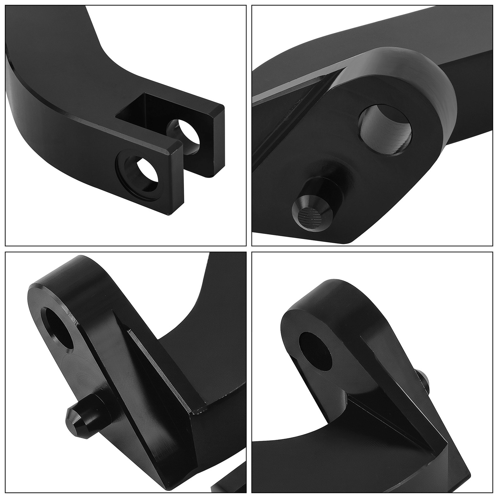 Black Passenger Rear Foot Peg Mount Kit Fit For Harley Touring Road King 1993-UP